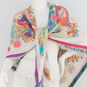 Scarf Big Square cotton silk blend
